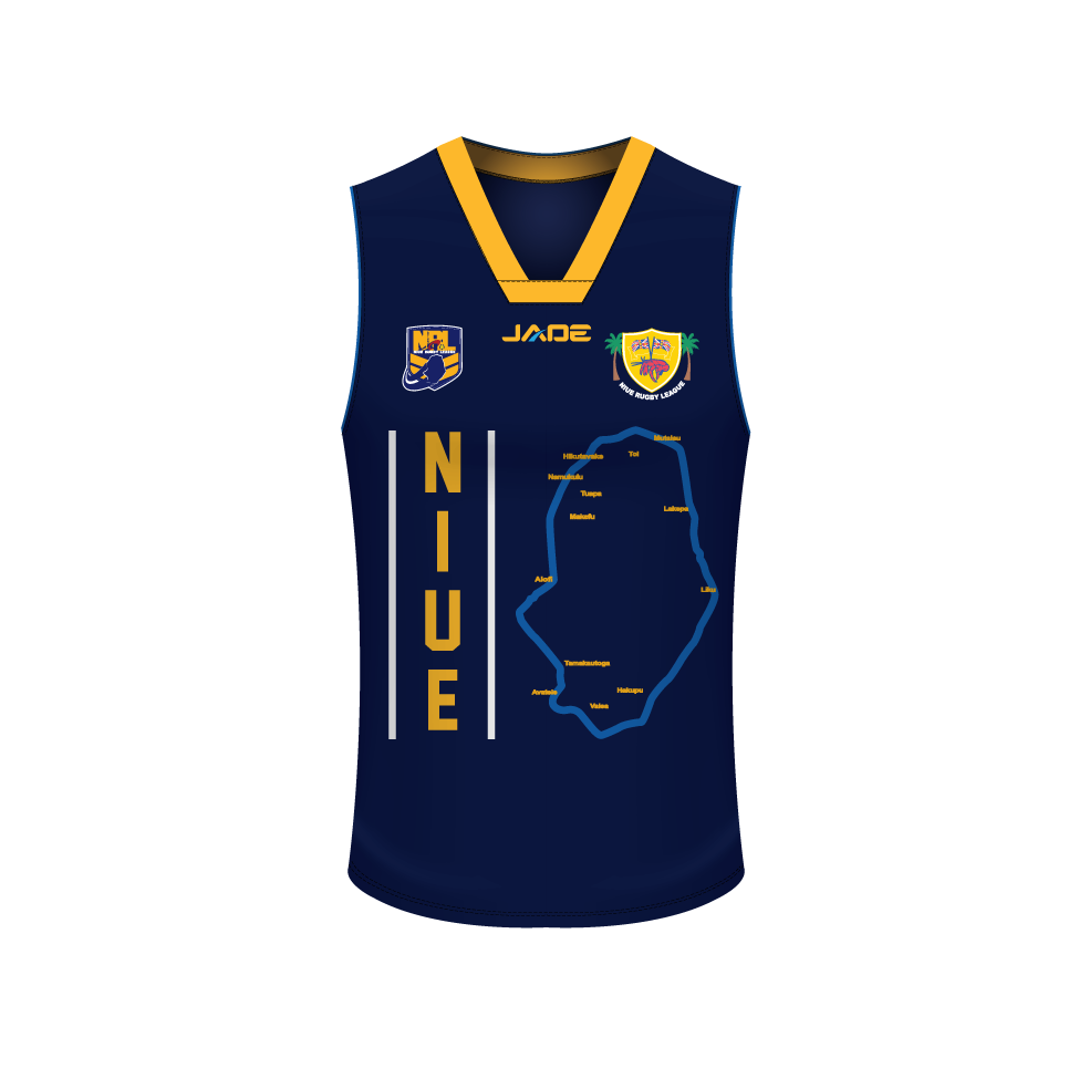 NIUE RUGBY LEAGUE SUPPORTERS BASKETBALL SINGLET