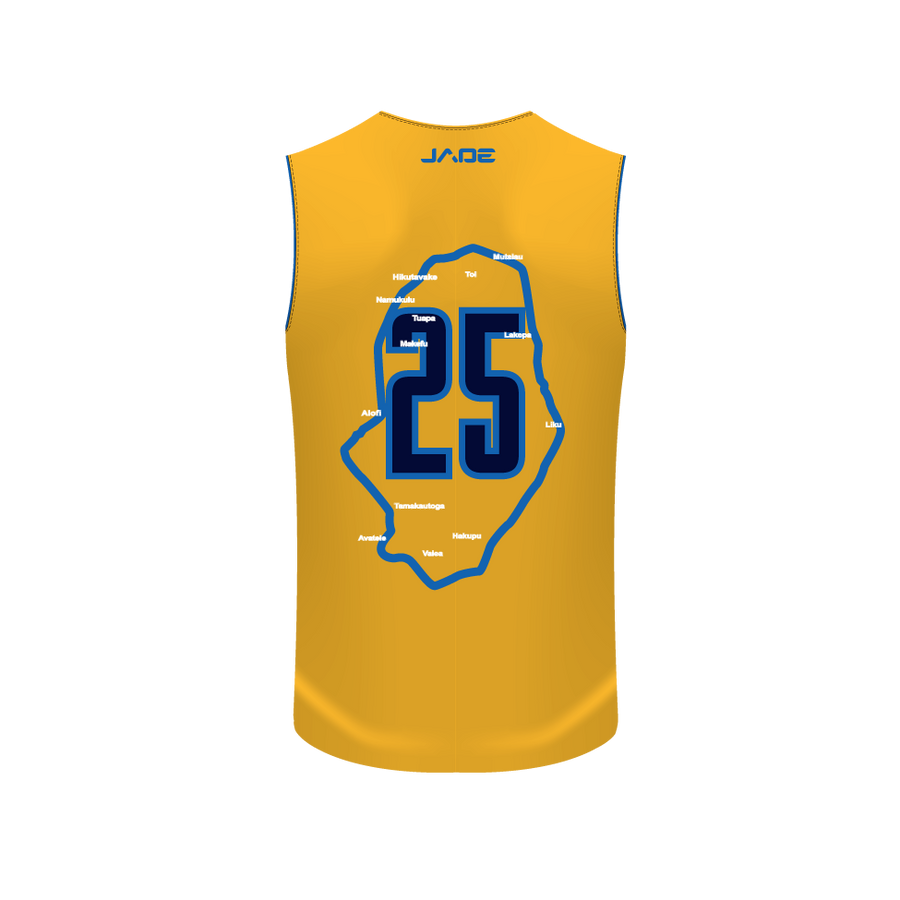 NIUE RUGBY LEAGUE SUPPORTERS ALTERNATE BASKETBALL SINGLET