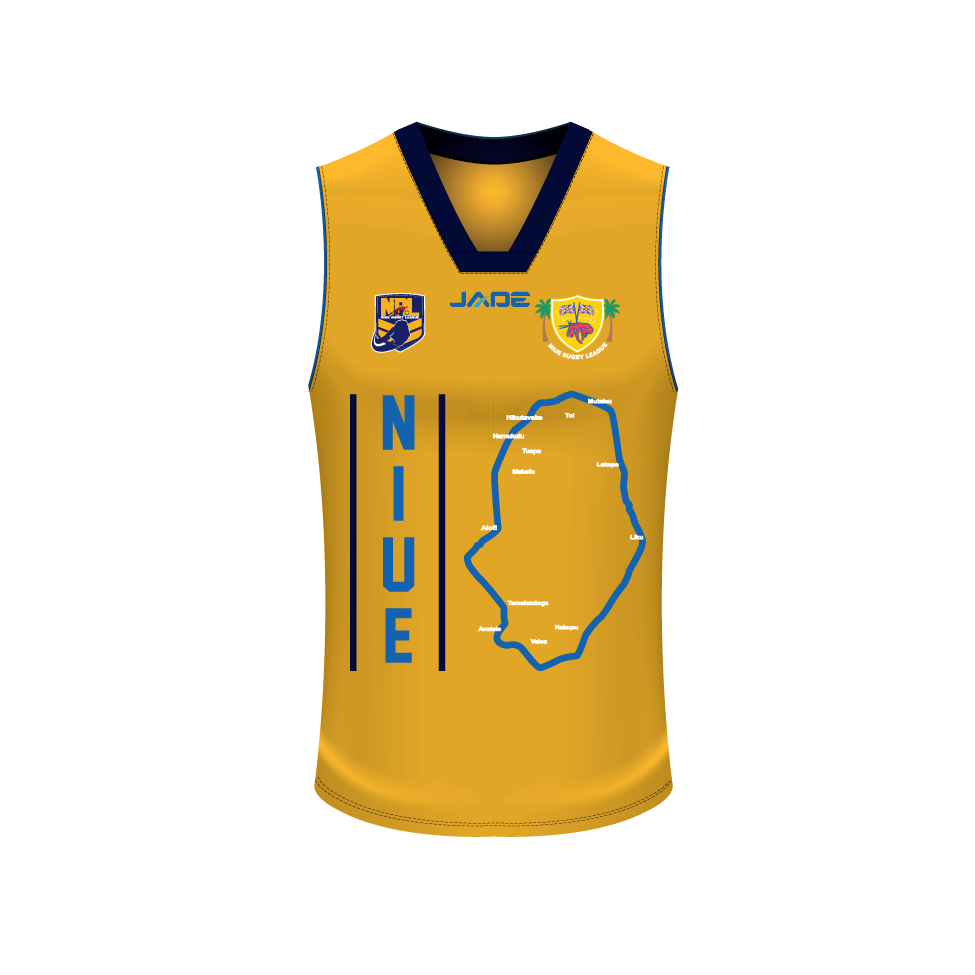 NIUE RUGBY LEAGUE SUPPORTERS ALTERNATE BASKETBALL SINGLET