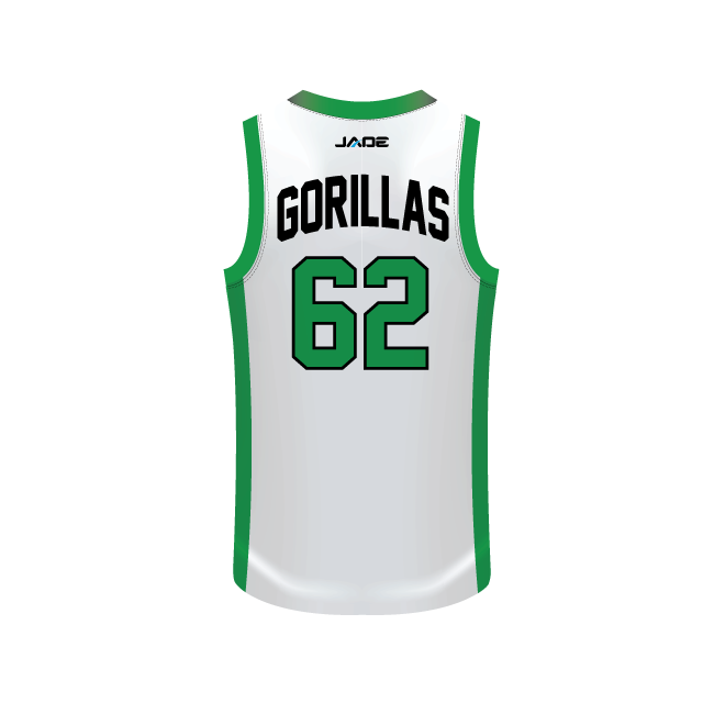 GYMEA GORILLAS JRLFC BASKETBALL SINGLET -YOUTH (WHITE)