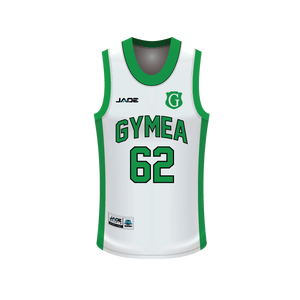 GYMEA GORILLAS JRLFC BASKETBALL SINGLET -YOUTH (WHITE)