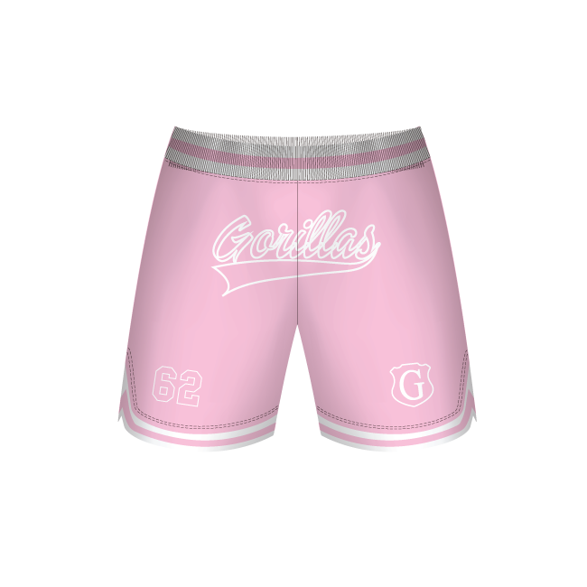 GYMEA GORILLAS JRLFC BASKETBALL SHORTS (PINK)