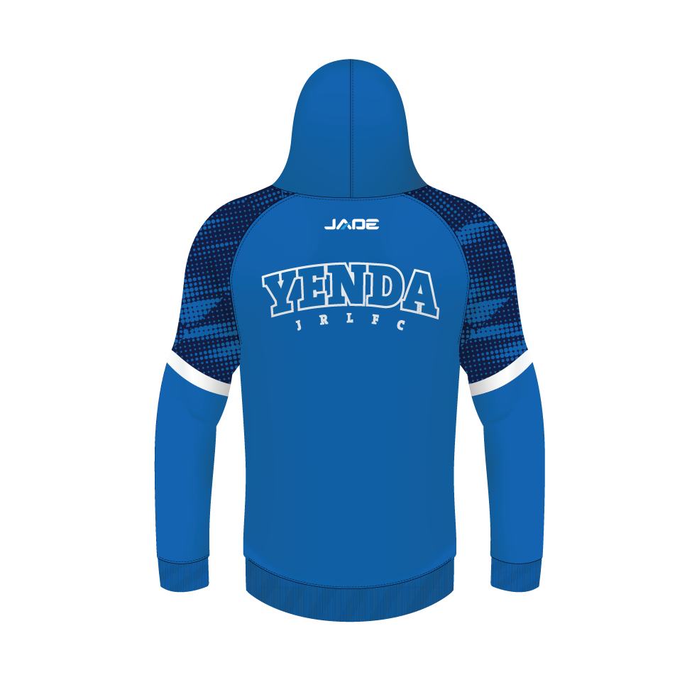 YENDA BLUEHEELERS JRL ROYAL/WHITE SUBLIMATED HOODIE