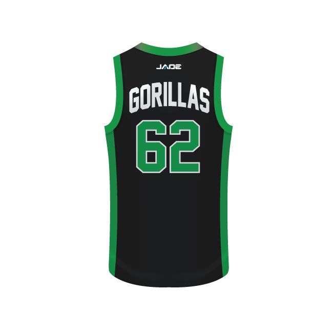 GYMEA GORILLAS JRLFC BASKETBALL SINGLET -YOUTH (BLACK)