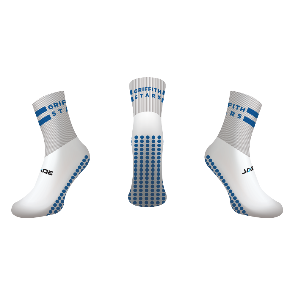 GRIFFITH TOUCH OFF FIELD GRIP QUARTER SOCKS - WHITE - MIN QTY'S APPLY