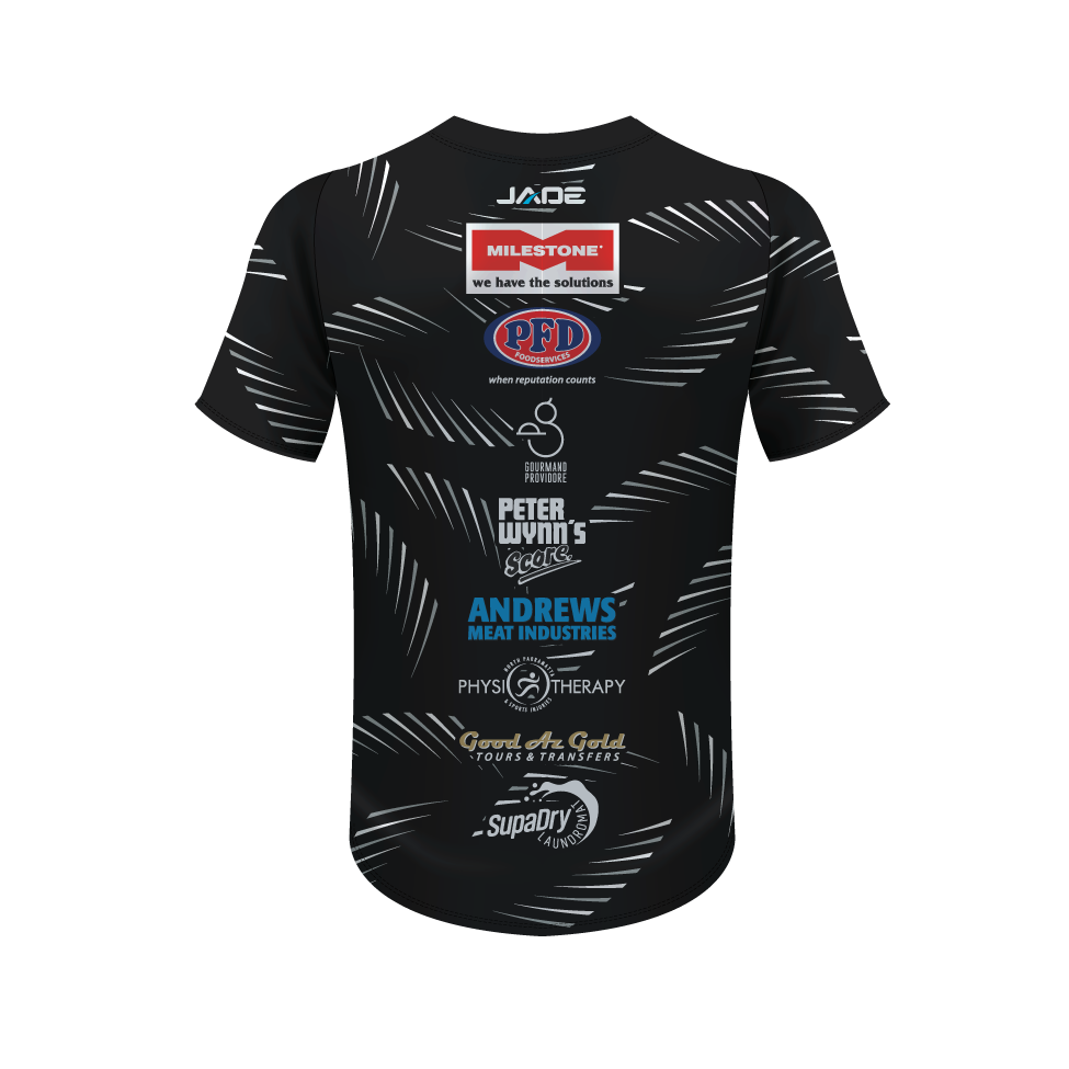 WENTWORTHVILLE MAGPIES TRAINING TEE - BLACK