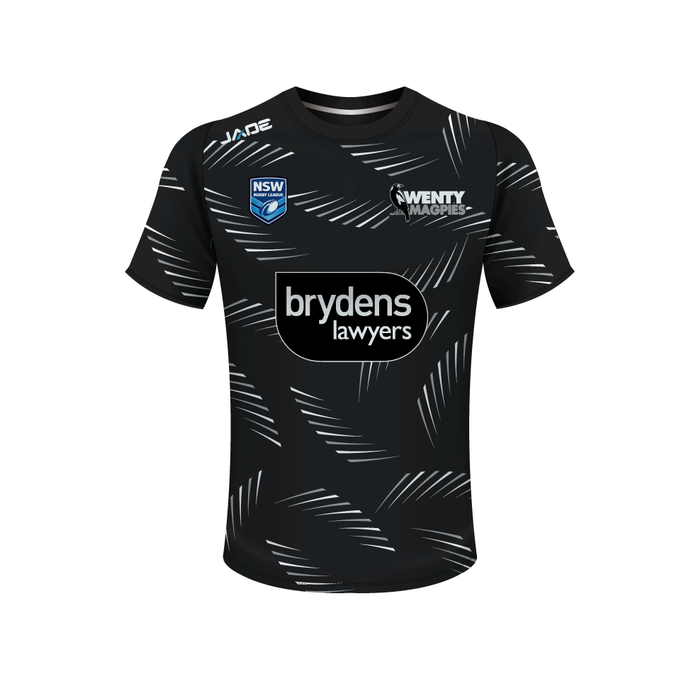 WENTWORTHVILLE MAGPIES TRAINING TEE - BLACK