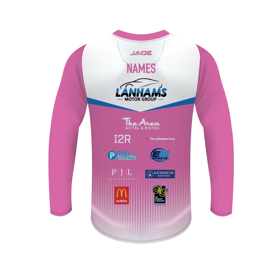 GRIFFITH TOUCH LONG SLEEVE TRAINING TEE PINK- MINIMUM QTY'S APPLY