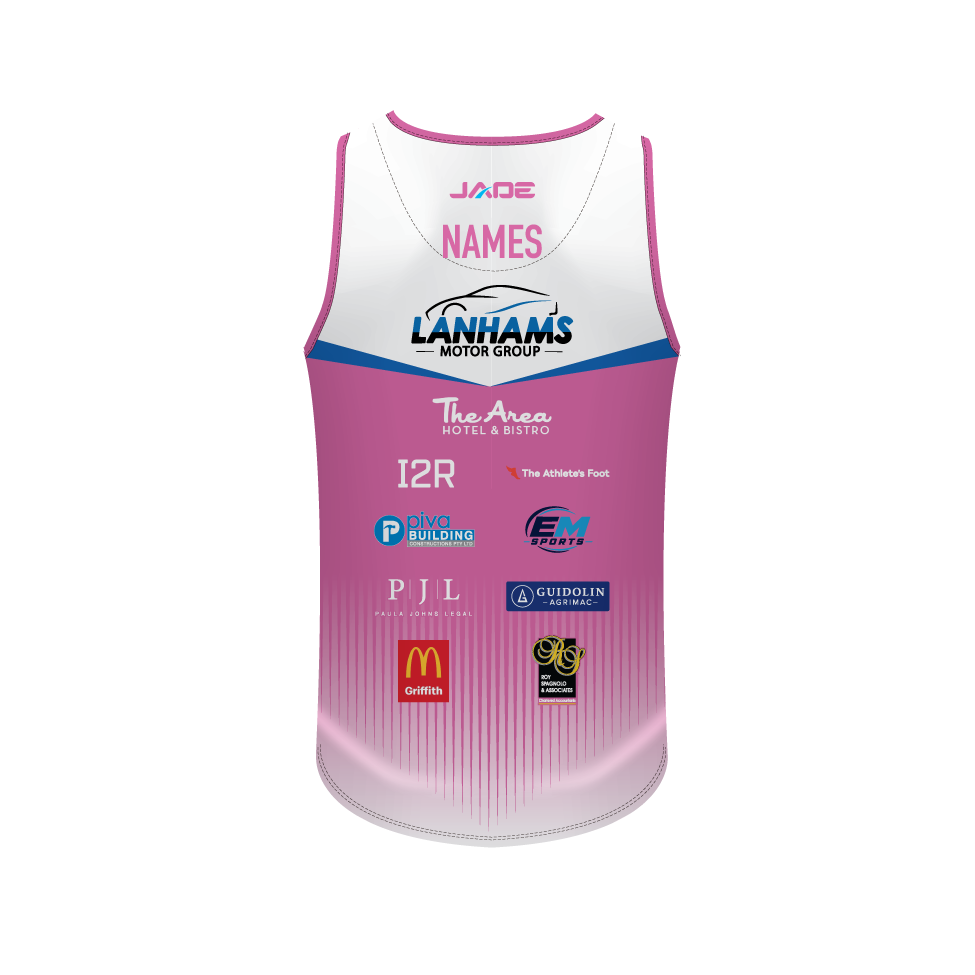 GRIFFITH TOUCH TRAINING SINGLET PINK- MINIMUM QTY'S APPLY
