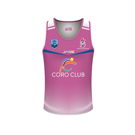 GRIFFITH TOUCH TRAINING SINGLET PINK- MINIMUM QTY'S APPLY