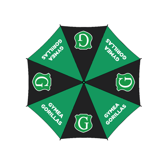 GYMEA GORILLAS UMBRELLA - GREEN/BLACK- MIN QTY'S APPLY