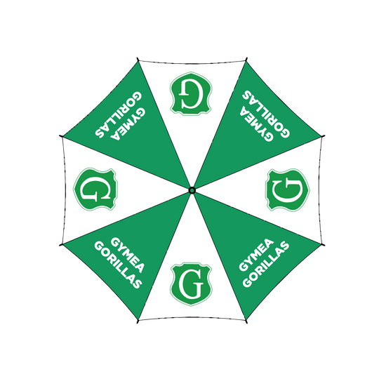 GYMEA GORILLAS UMBRELLA - GREEN/WHITE - MIN QTY'S APPLY