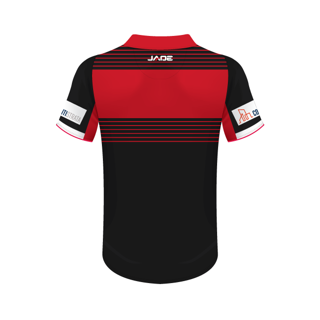 HAWKS TOUCH FULLY SUBLIMATED POLO - BLACK